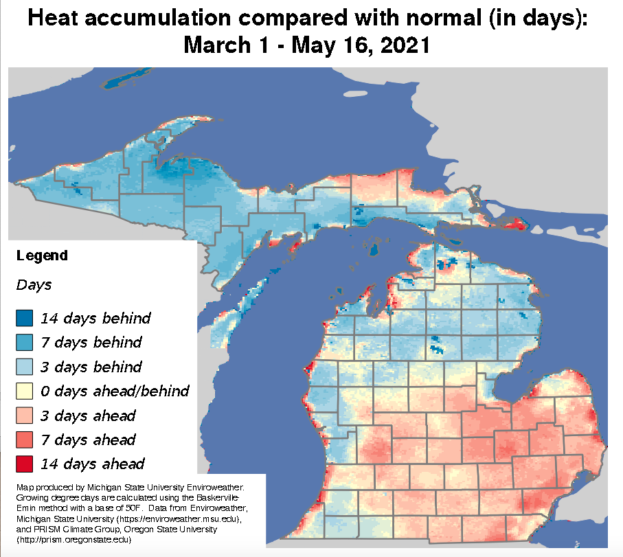 Heat accumulation map.